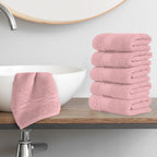 6-Pack Premium Turkish Cotton Three Line Popcorn Washcloths Set ( 13" x 13")