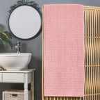 1-Piece Premium Turkish Cotton Braided Oversized Bath Sheet Towel 40 x 80 Inch