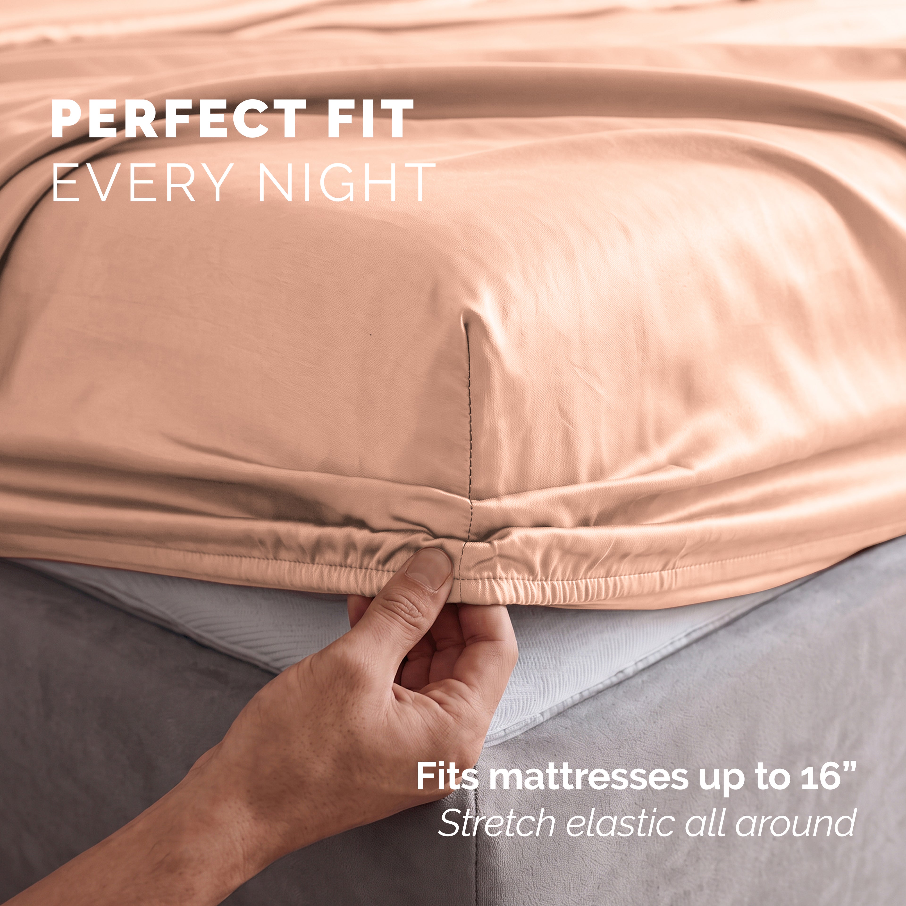 Fine 4-Piece Silky Satin Sheet Set, Bright Shades