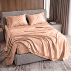 Fine 4-Piece Silky Satin Sheet Set, Bright Shades