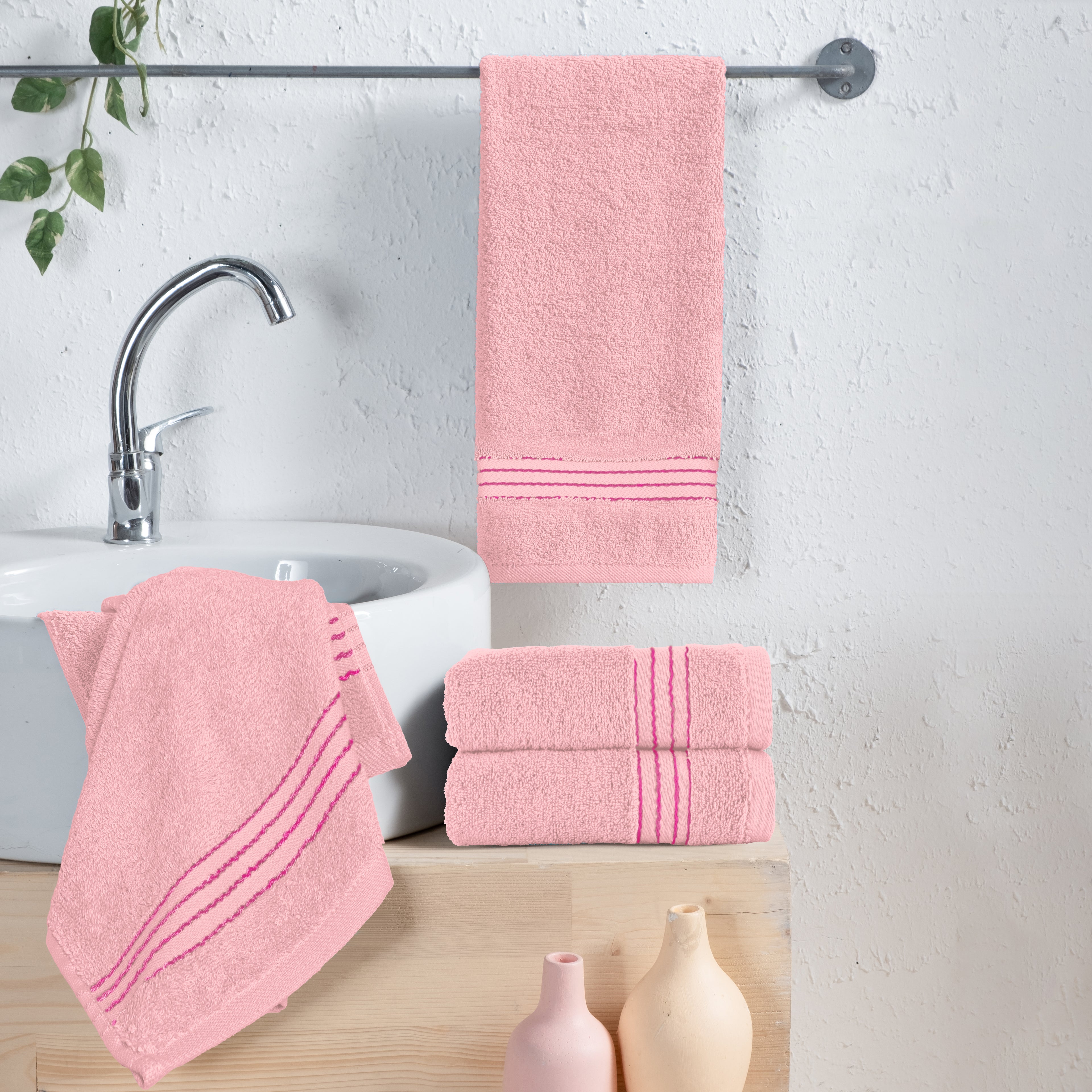 4-Pack Premium Turkish Cotton Hand Towel Set, 16 x 28 inch