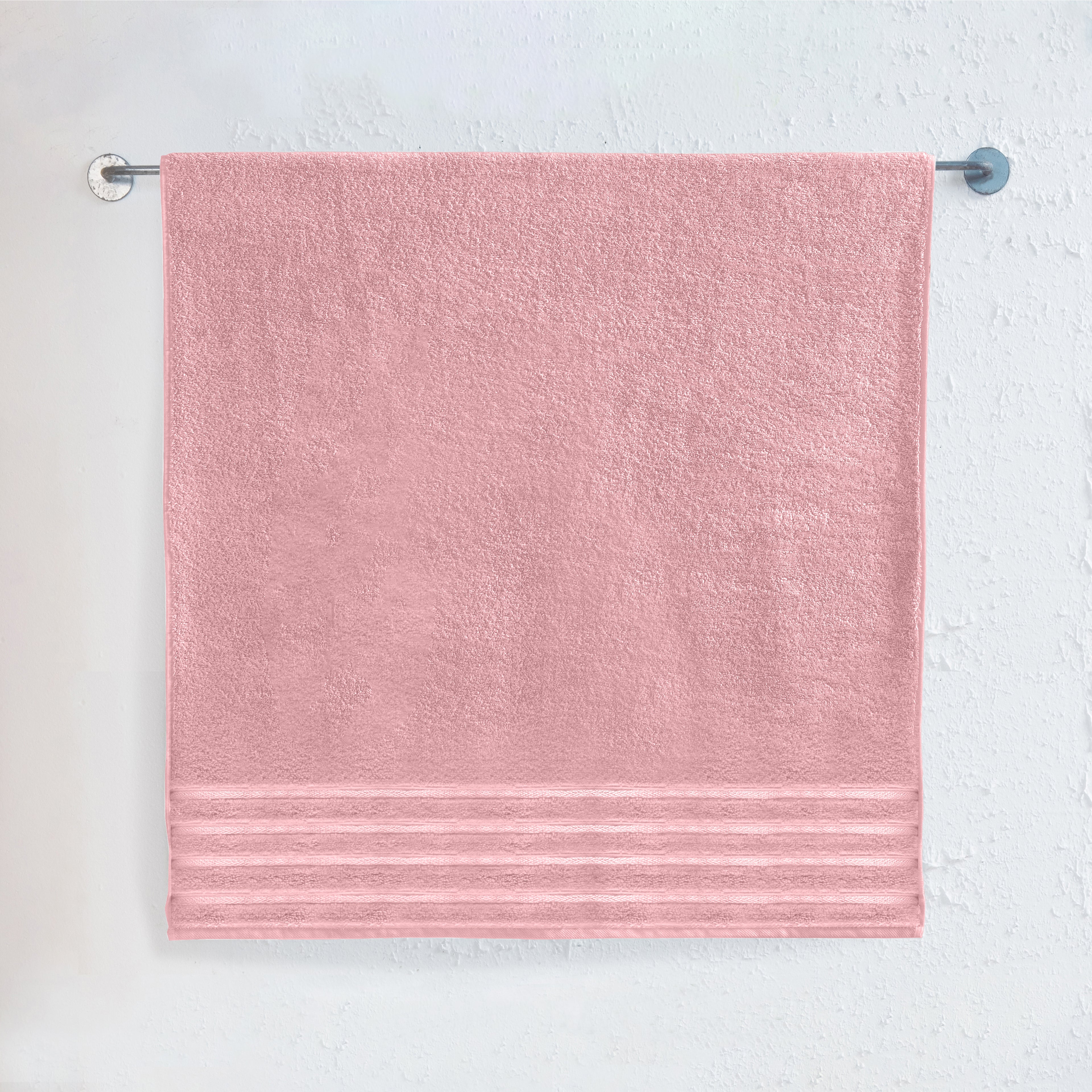 1-Piece Premium Turkish Cotton 4 Lines Stripe Jumbo Towel, 35x 70 inch