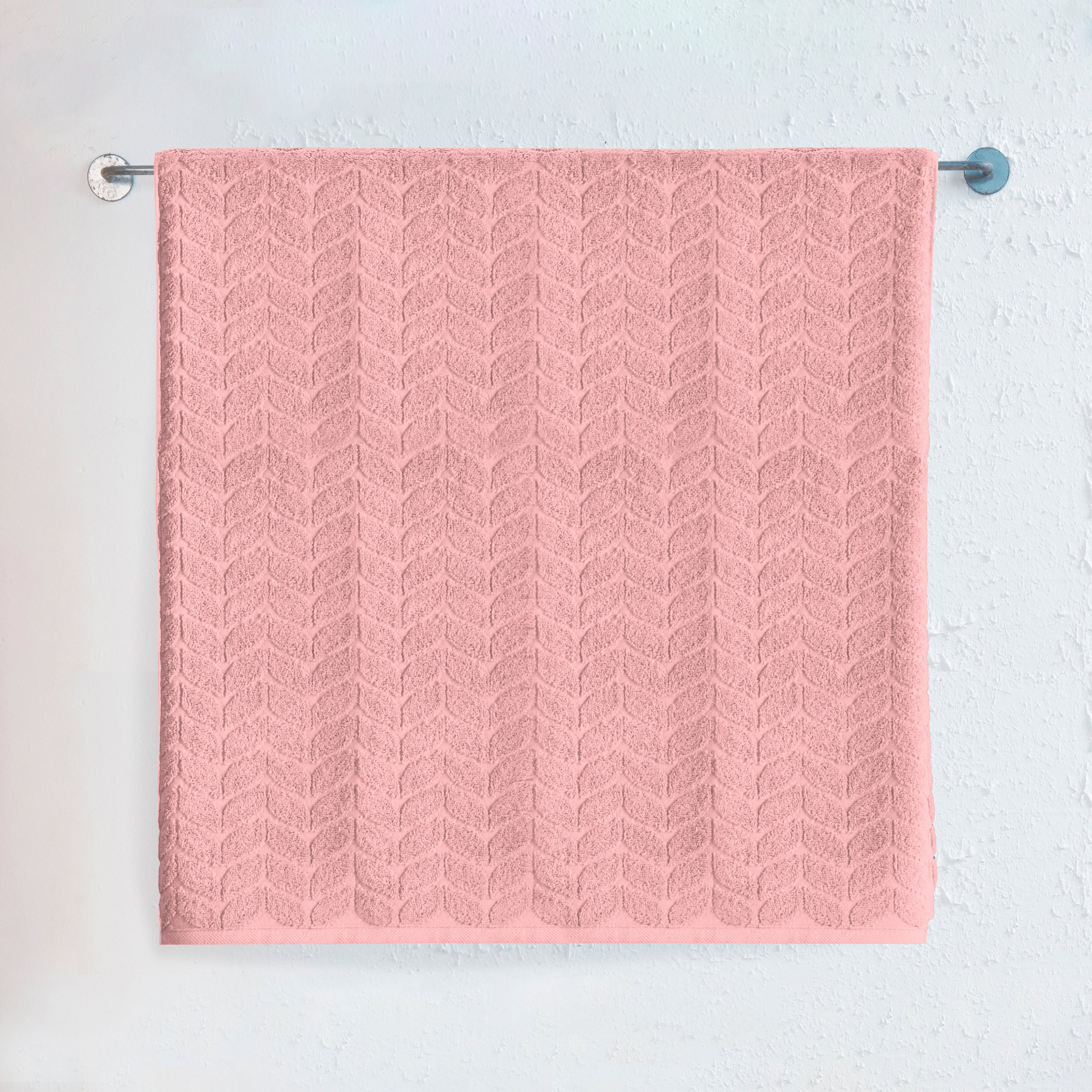1-Piece Premium Turkish Cotton Braided Jumbo Towel, 35x 70 inch