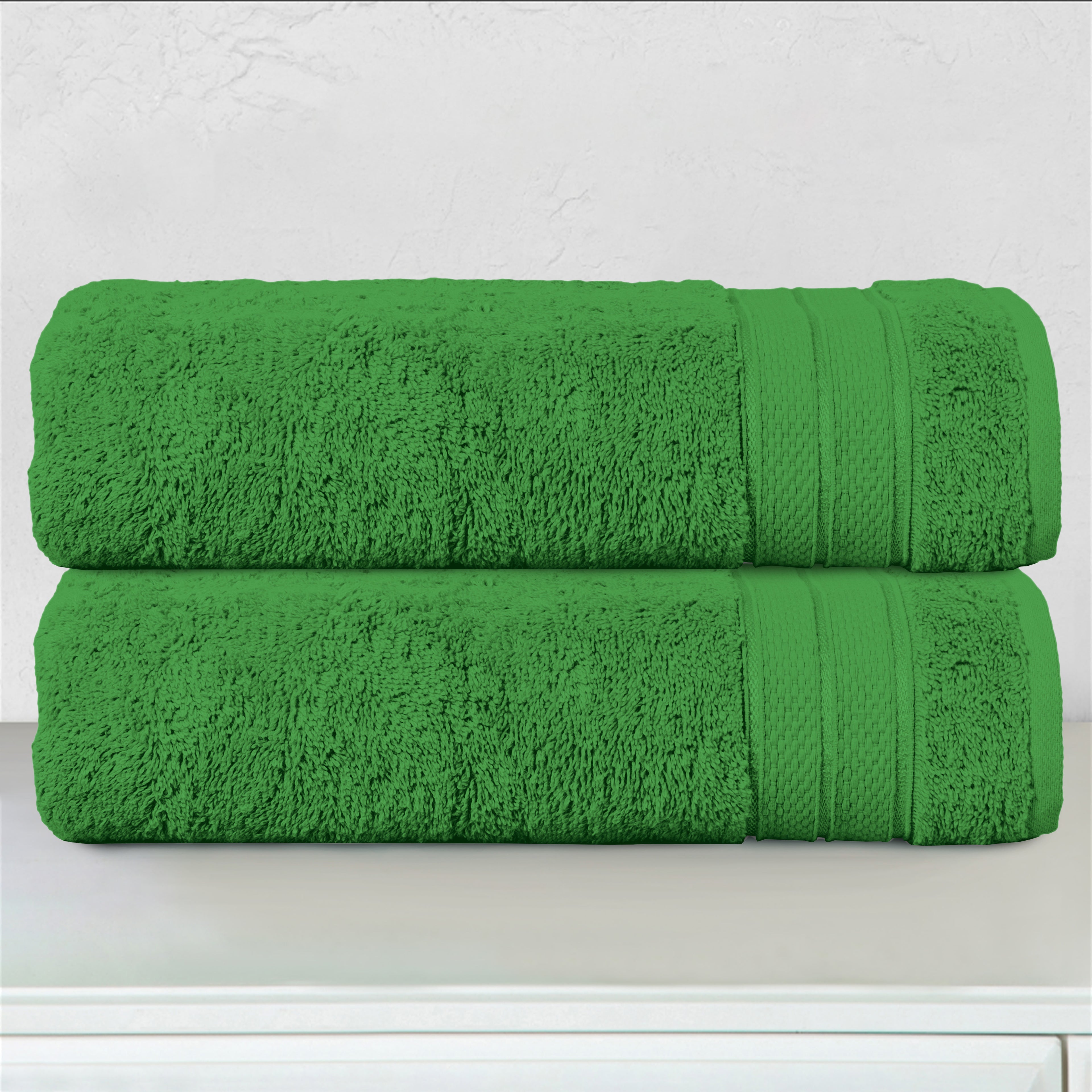 2-Pack Turkish Cotton Three Line Popcorn Bath Towel Set, 27 x 54 inch