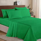 Essential 6-Piece 3-Line Embroidery Sheet Set, Soft as a Hotel Premium Quality,  Moody Shades