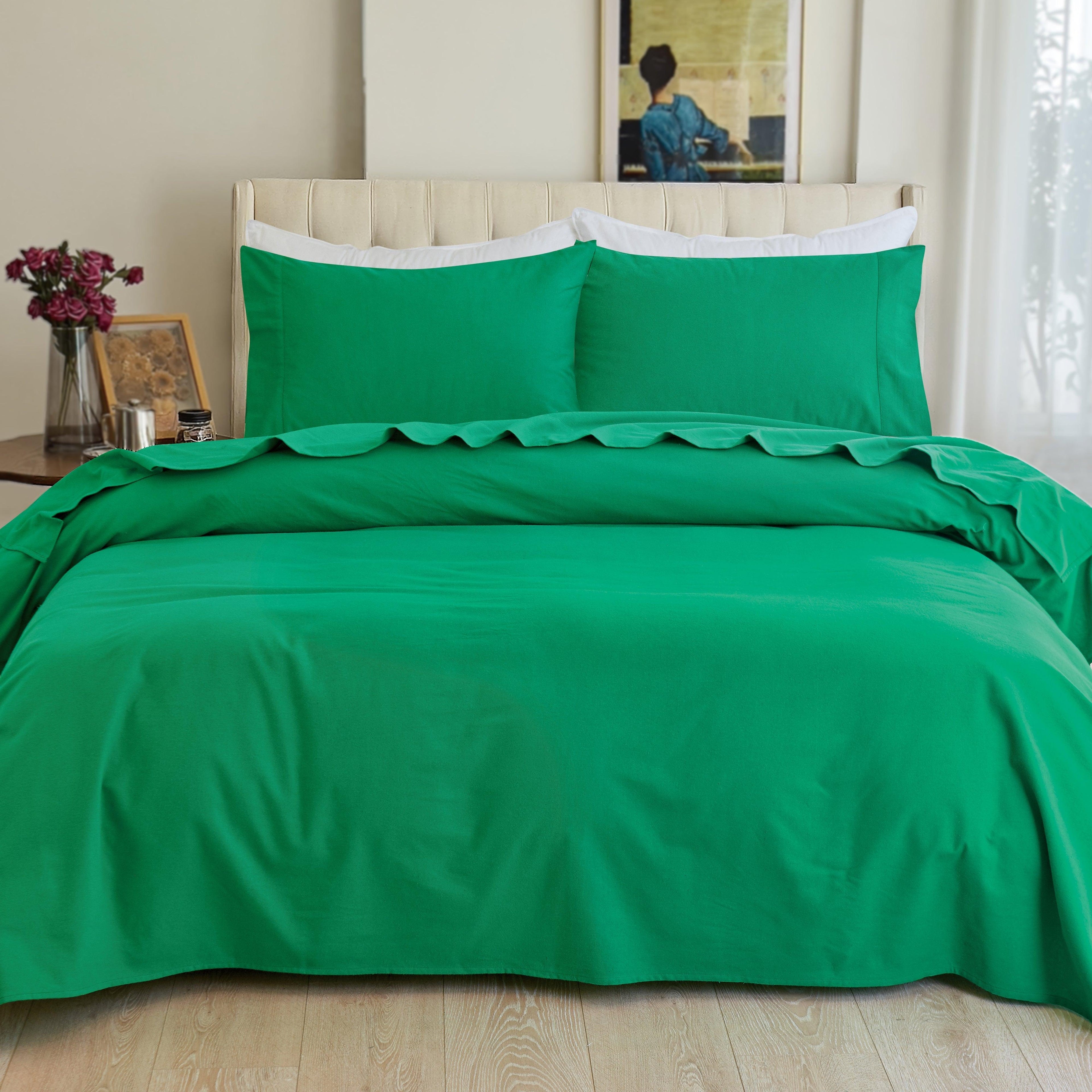 4-Piece Cotton Flannel Sheet Set - 100% Turkish Cotton