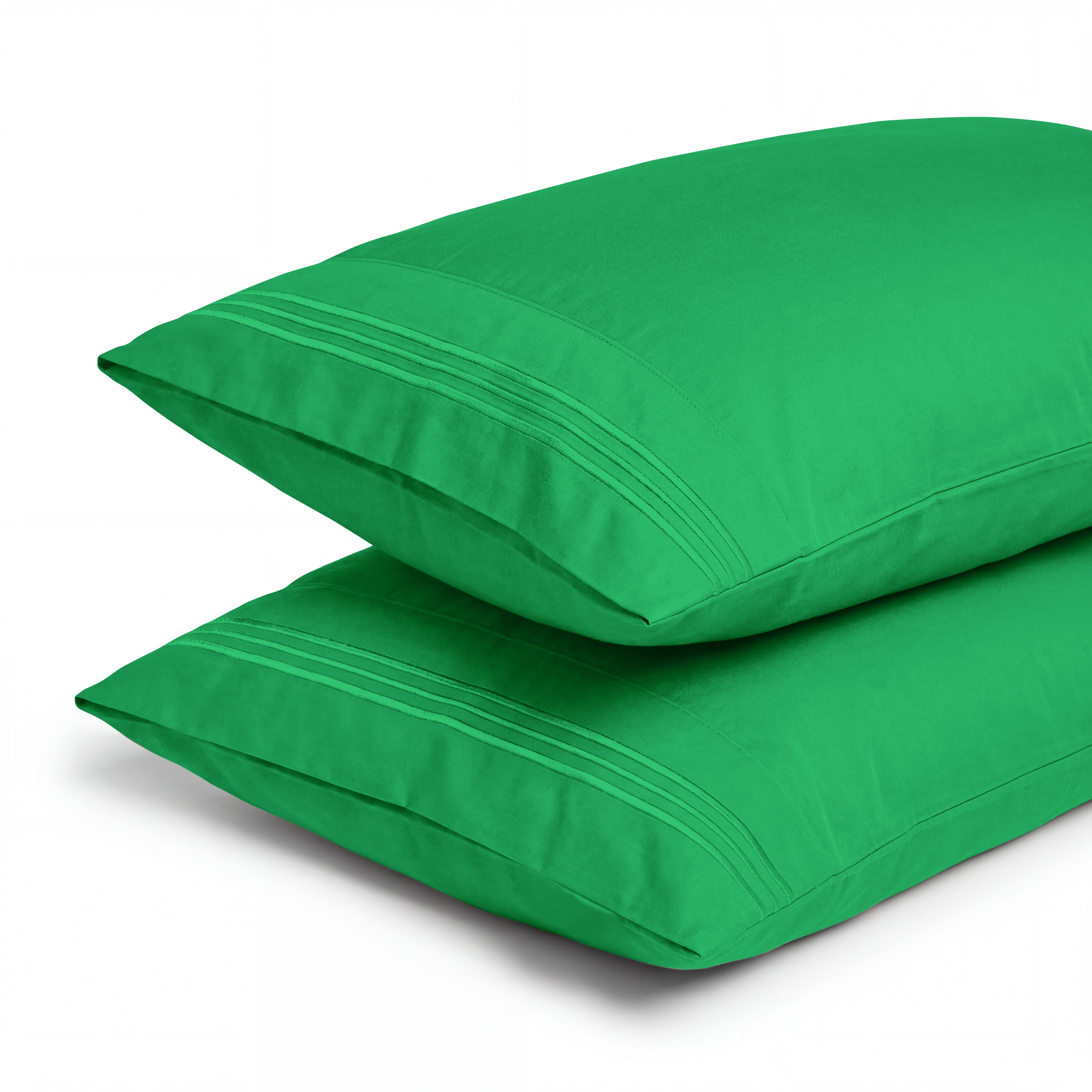 Set of 2 Pillowcases- 3 Line Embroidery