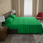 Essential 4-Piece 3-Line Embroidery Sheet Set, Soft as a Hotel Premium Quality,  Moody Shades