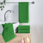 4-Pack Premium Turkish Cotton Braided Hand Towel Set, 16 x 28 inch