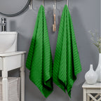 2-Pack Premium Turkish Cotton Corduroy Stripe Bath Towel Set, 27 x 54 inch