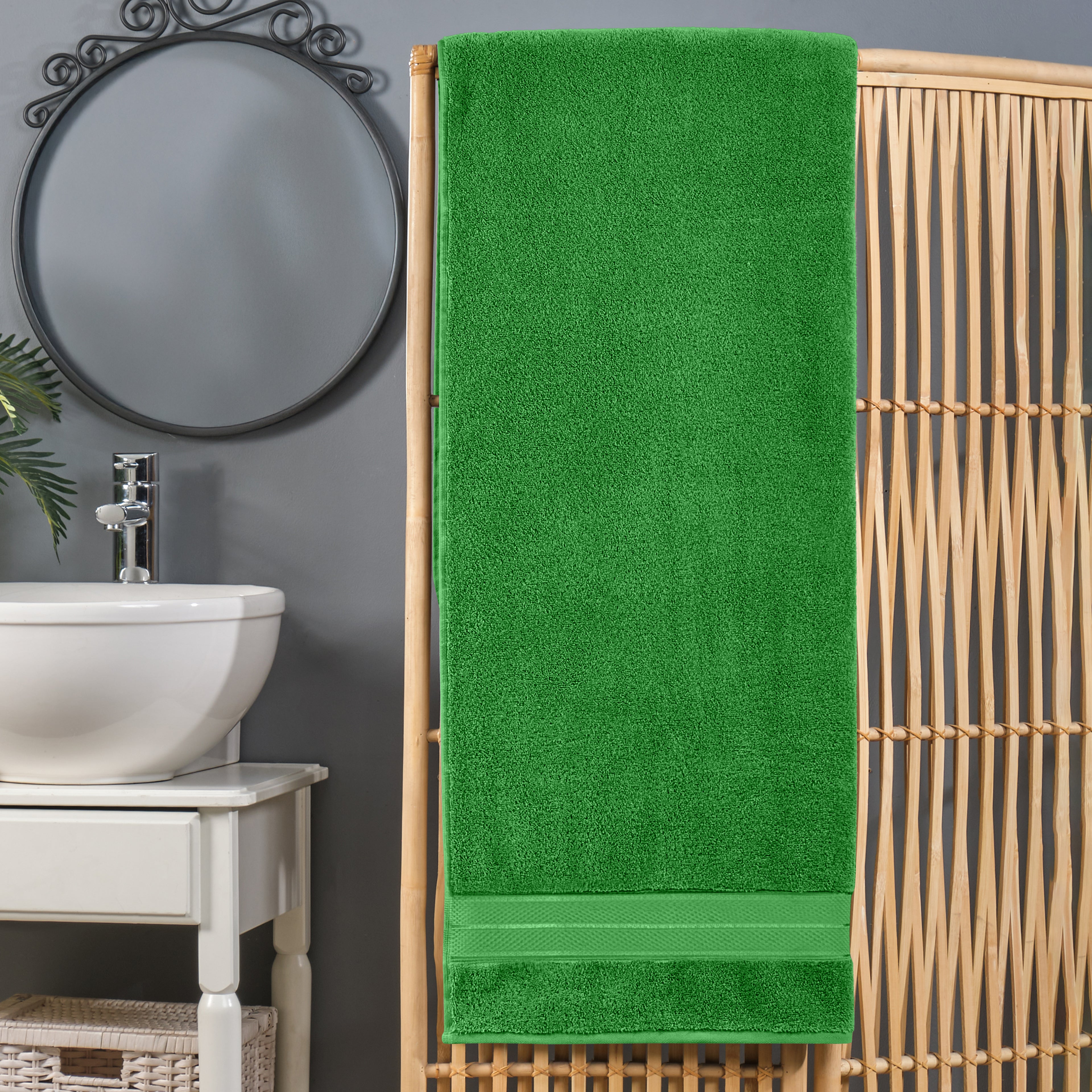 1-Piece Premium Turkish Cotton Three Line Popcorn Oversized Bath Sheet Towel 40 x 80 Inch