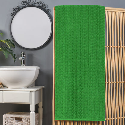 Elegant Comfort 1-Piece Premium Turkish Cotton Braided Oversized Bath Sheet Towel 40 x 80 Inch