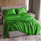 Fine 4-Piece Silky Satin Sheet Set, Moody Shades