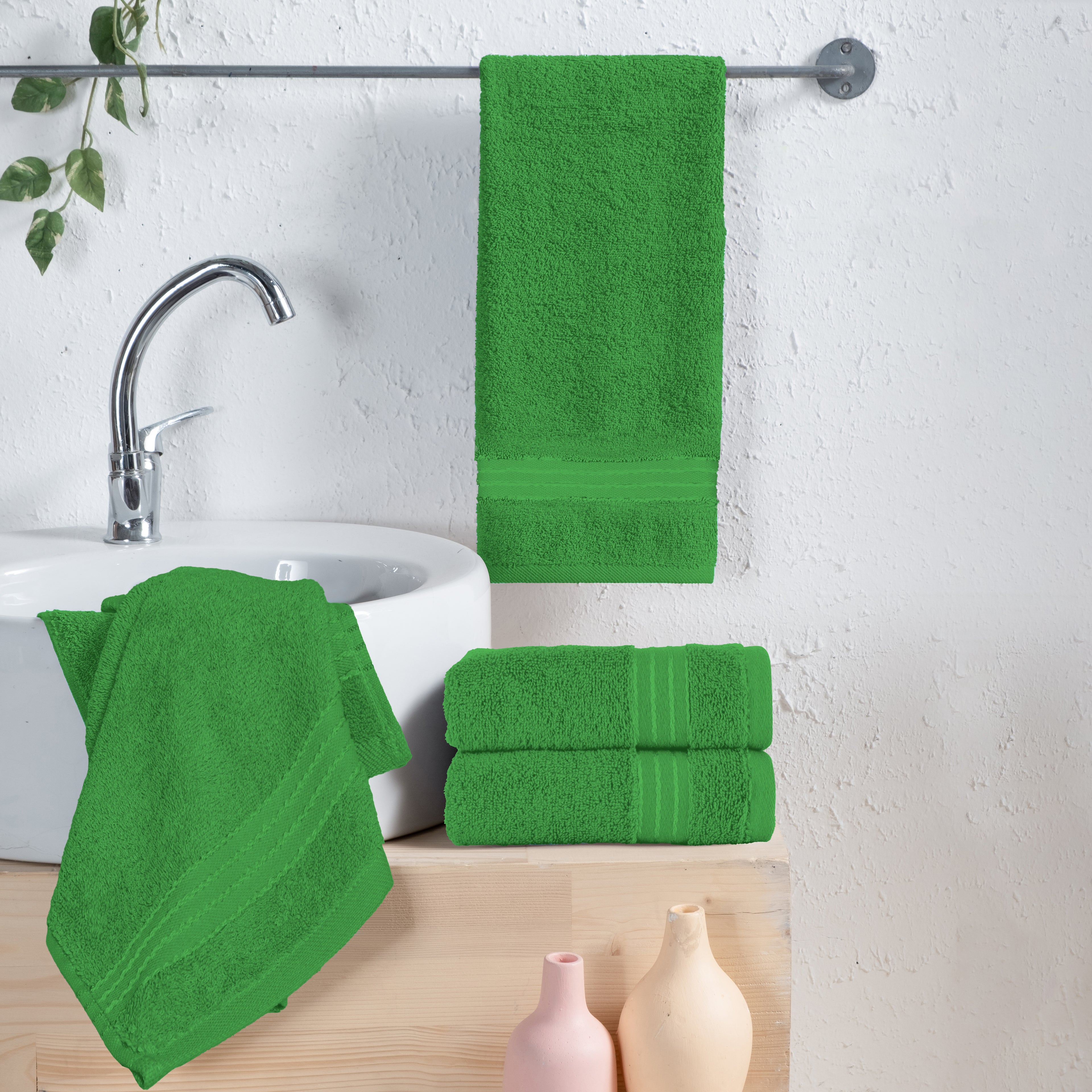 4-Pack Premium Turkish Cotton Hand Towel Set, 16 x 28 inch