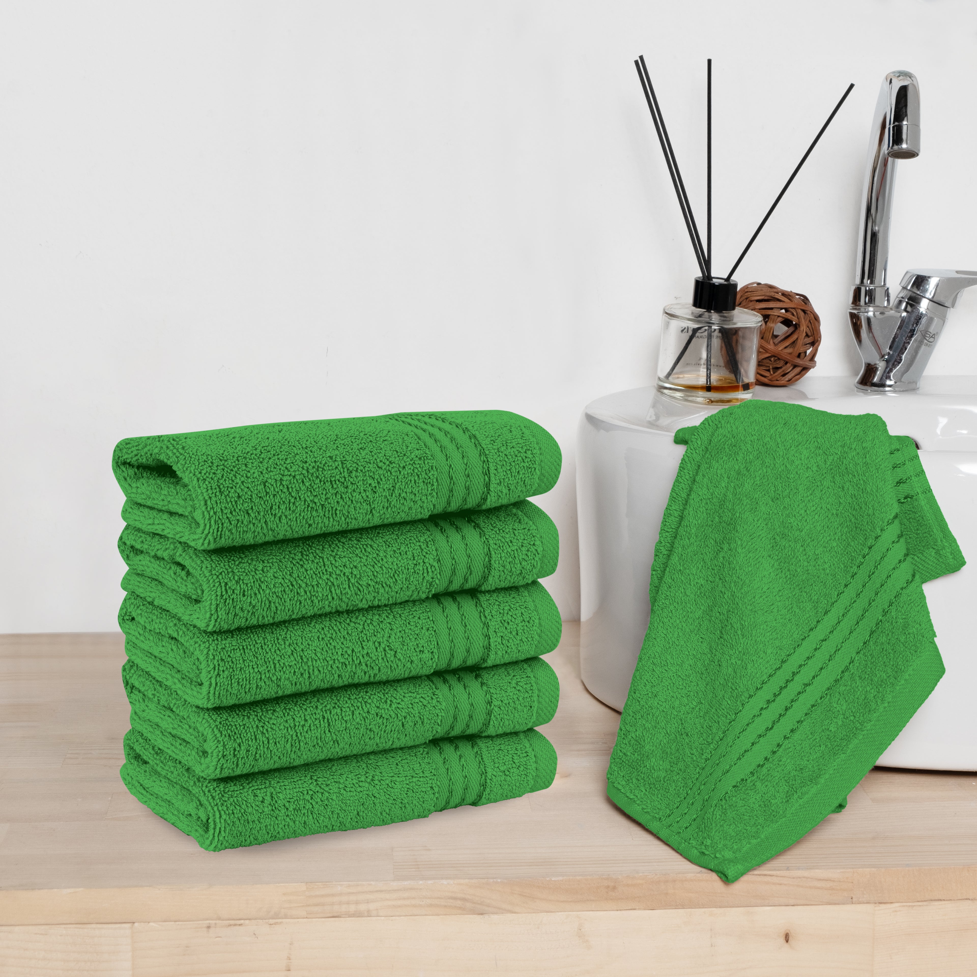 6-Pack Premium Turkish Cotton Washcloths Set, 13 x 13 inch