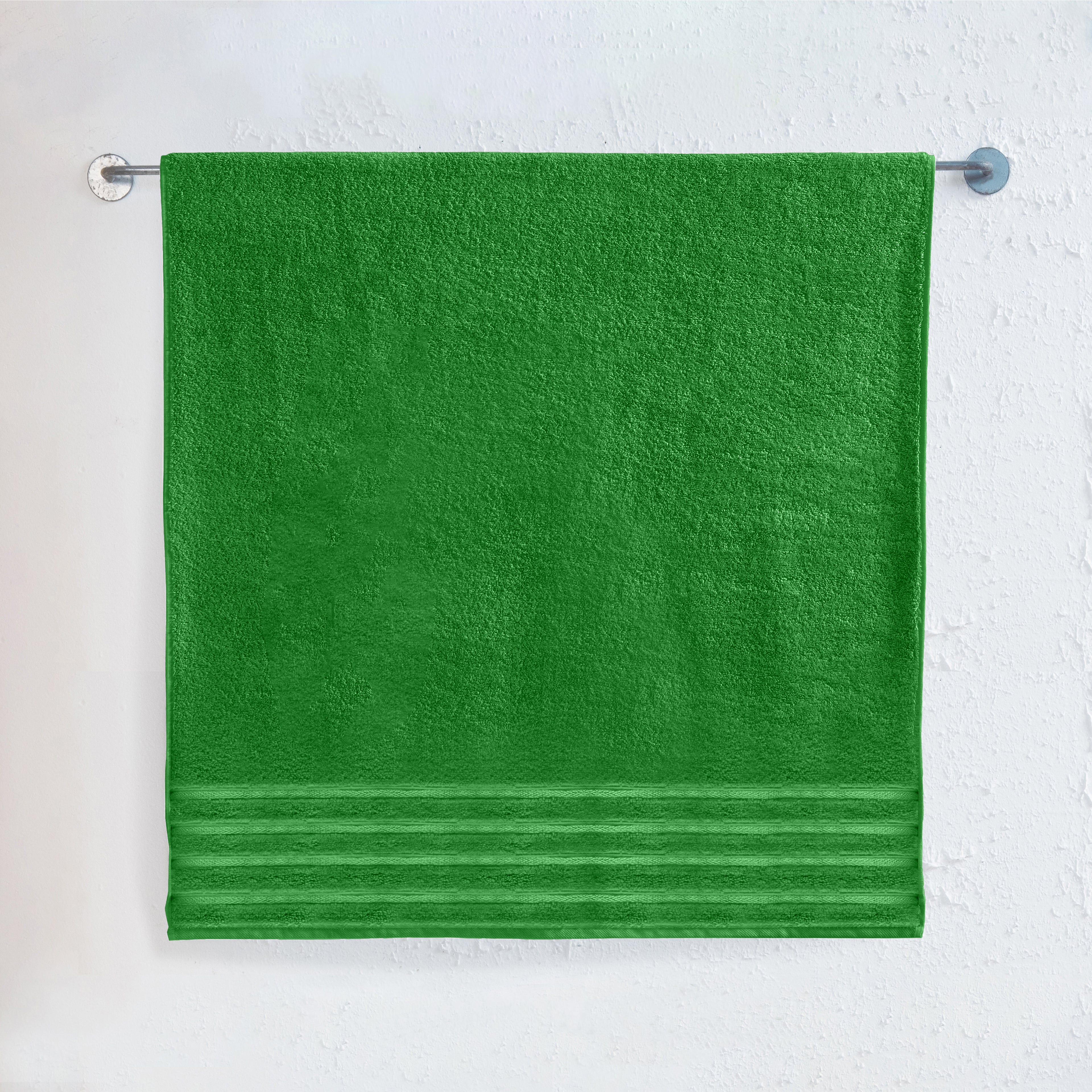 1-Piece Premium Turkish Cotton 4 Lines Stripe Jumbo Towel, 35x 70 inch