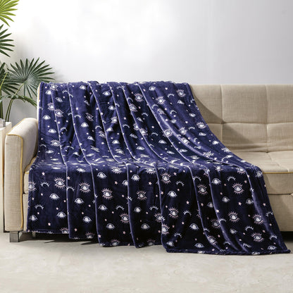 Elegant Comfort Printed Bed or Oversized Couch Blanket - Lightweight for All Season Warmth