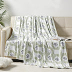 Printed Bed or Oversized Couch Blanket - Lightweight for All Season Warmth