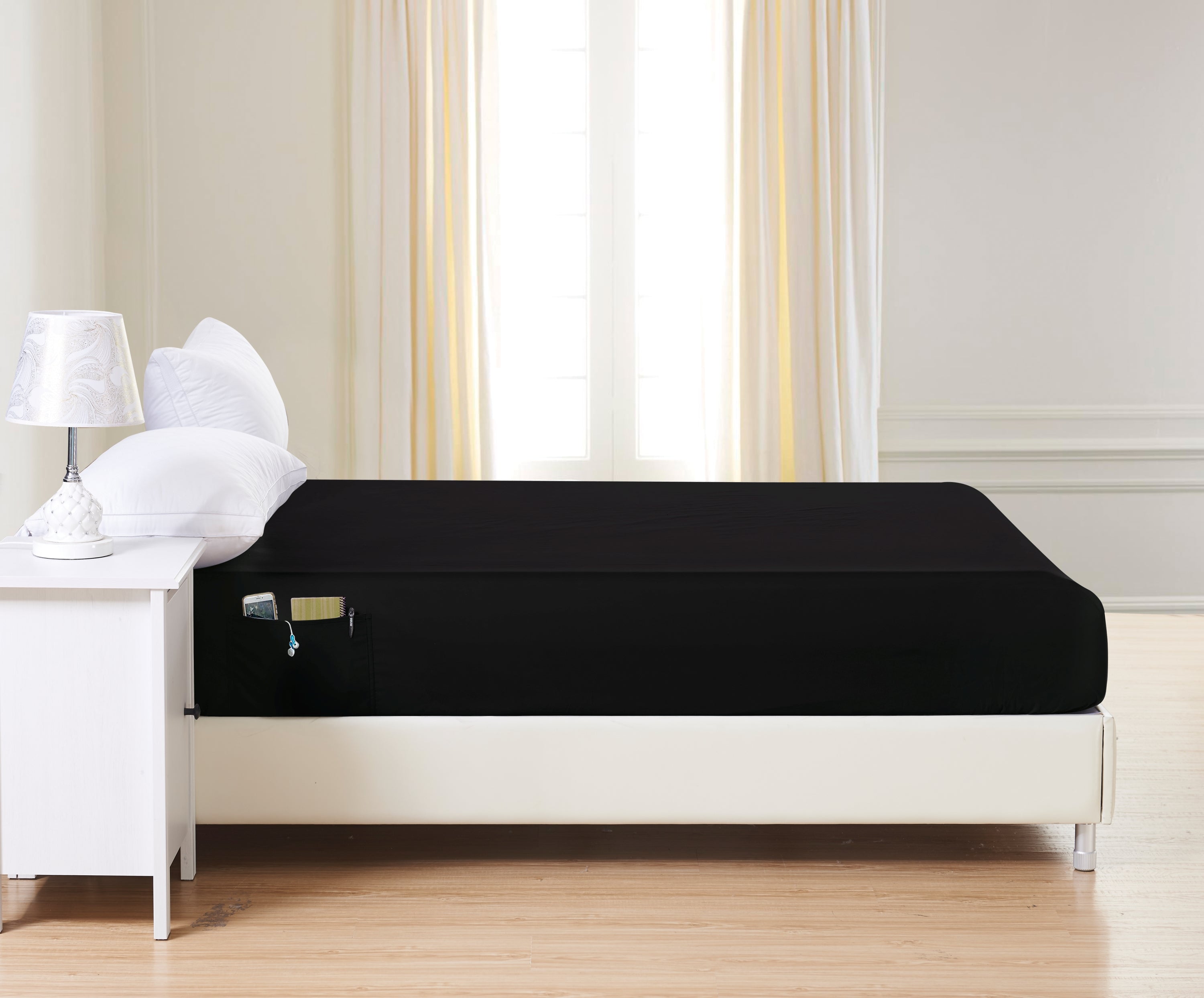 Elevated 6-Pack Deep Pocket Fitted Sheets - Double Sided Storage Pockets
