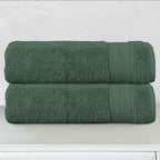2-Pack Turkish Cotton Three Line Popcorn Bath Towel Set, 27 x 54 inch