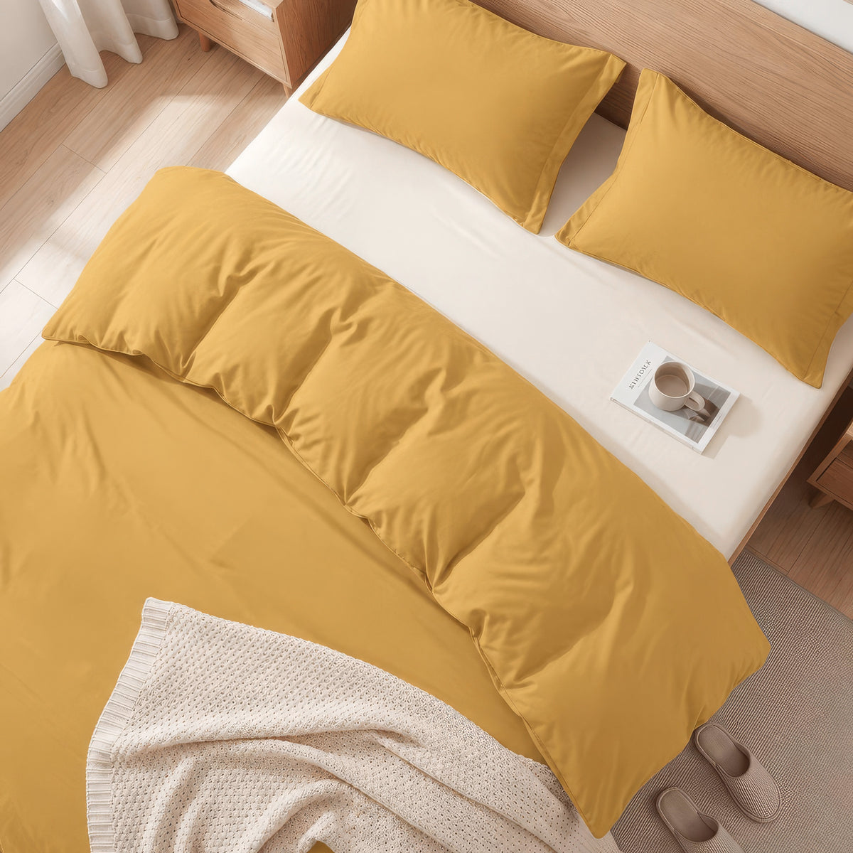 Essential 3-Piece Solid Duvet Cover Set