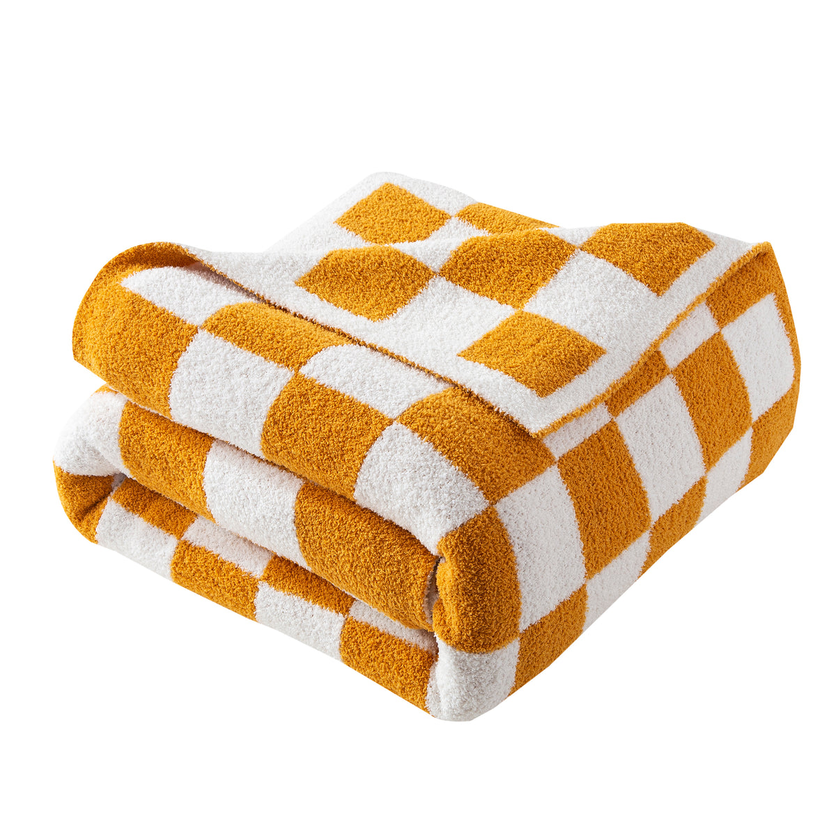 50" x 70"  Ultra Soft Checkered Knitted Throw Blanket