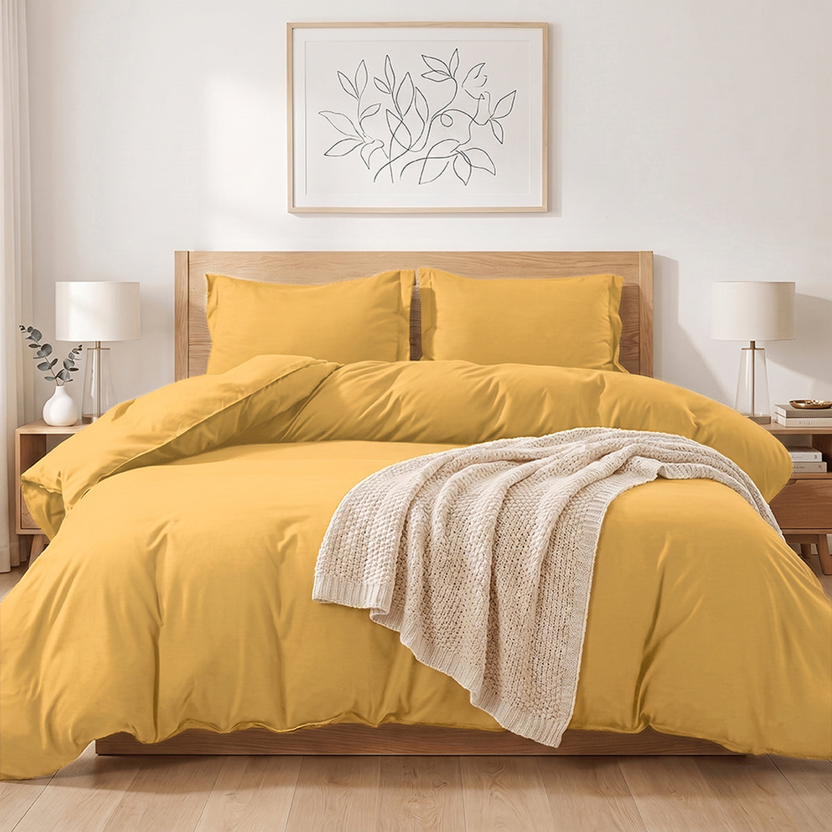 Essential 3-Piece Solid Duvet Cover Set