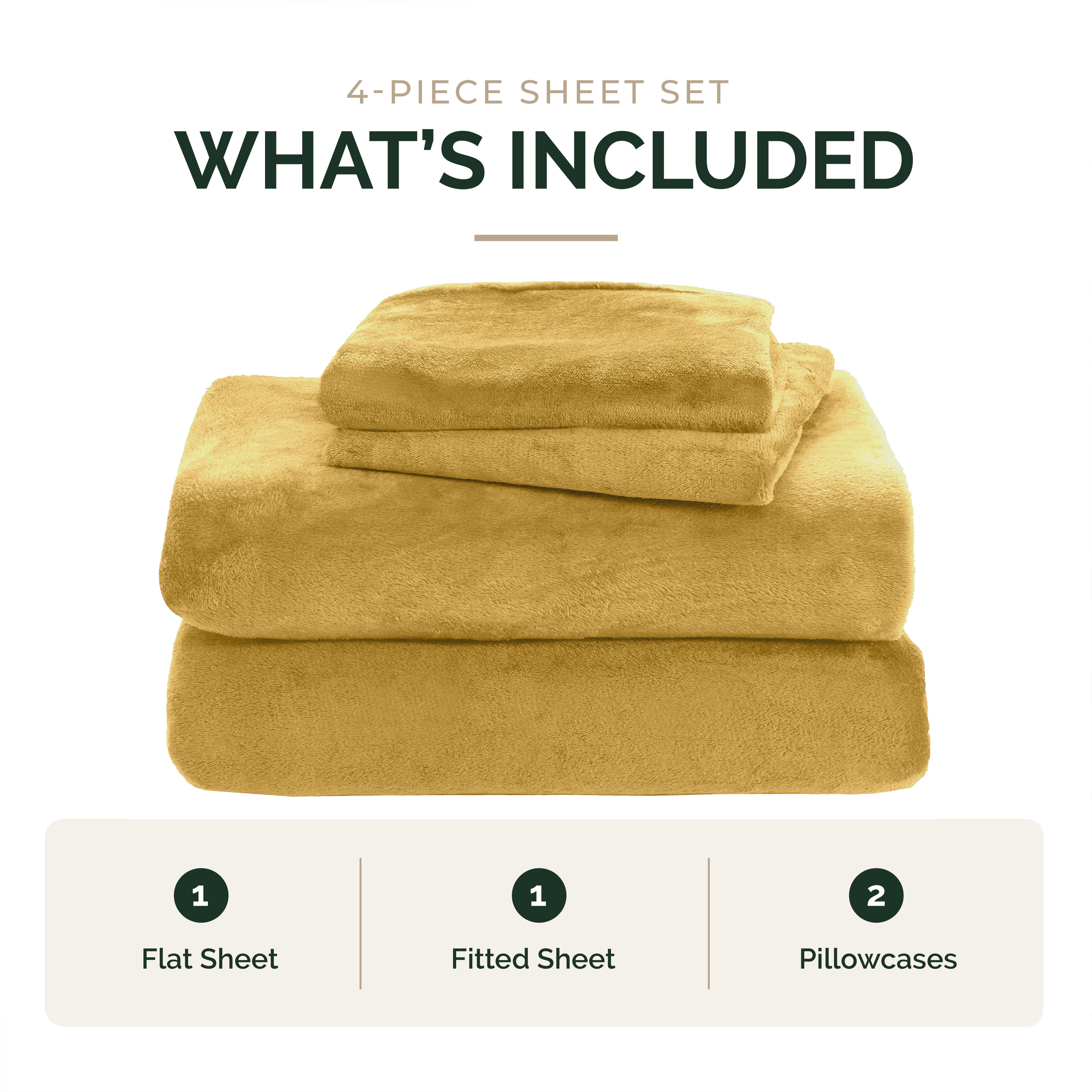 4-Piece Velvet Plush Flannel Sheet Set