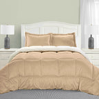 3-Piece Micro-Suede Reversible Sherpa - Solid Color Design Comforter Set