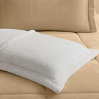 3-Piece Micro-Suede Reversible Sherpa - Solid Color Design Comforter Set