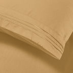 Essential Solid 3 Line Embroidery - Soft as a Hotel Premium Quality, 4-Piece Sheet Set, Bright Shades