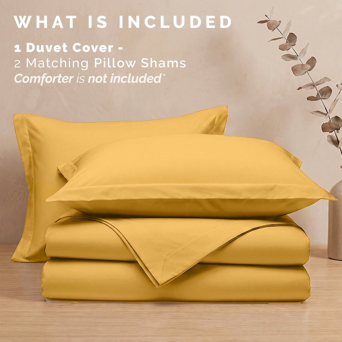 Essential 3-Piece Solid Duvet Cover Set