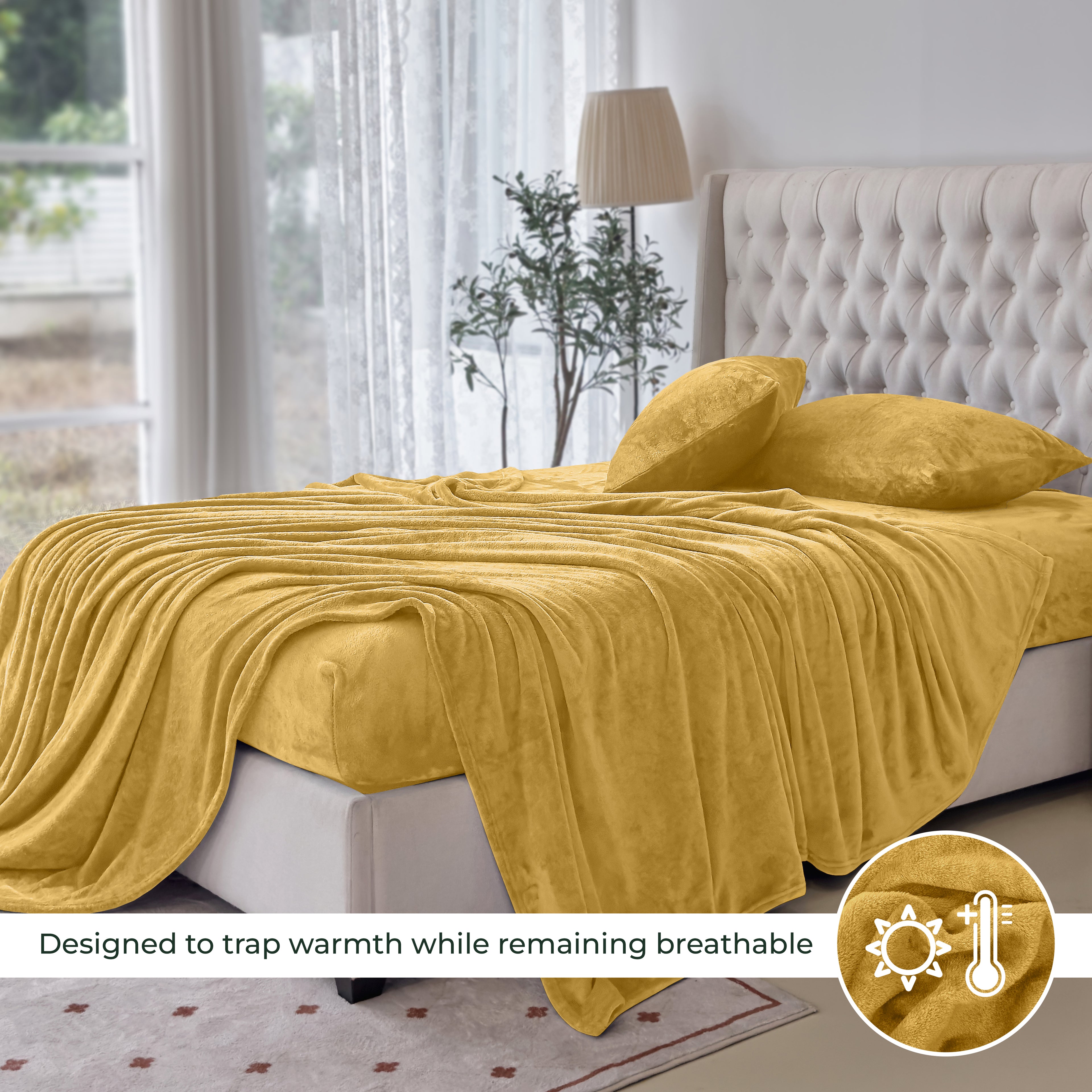 4-Piece Velvet Plush Flannel Sheet Set