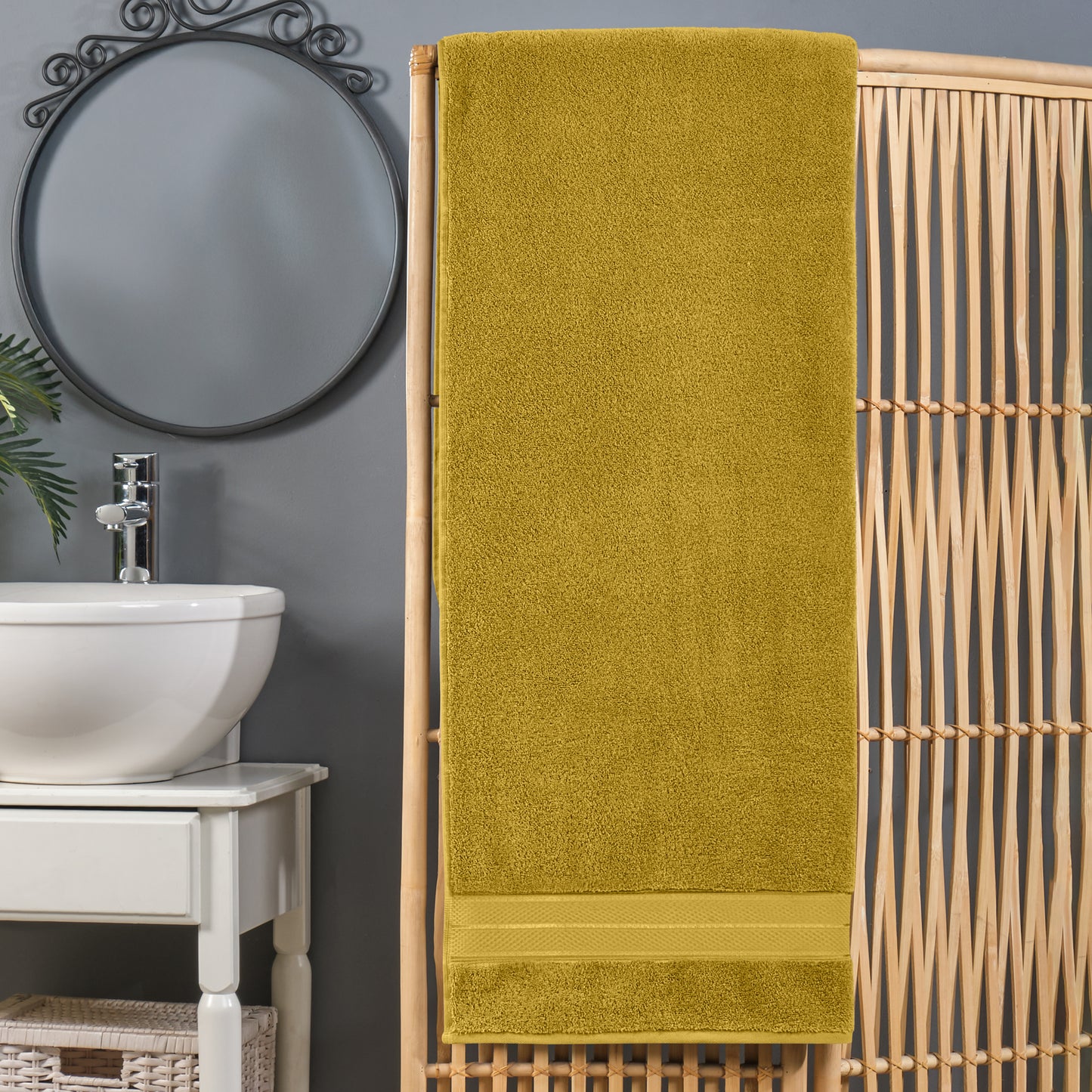 Elegant Comfort 1-Piece Premium Turkish Cotton Three Line Popcorn Oversized Bath Sheet Towel 40 x 80 Inch