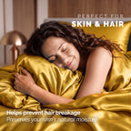 Fine 4-Piece Silky Satin Sheet Set, Bright Shades