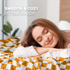 50" x 70"  Ultra Soft Checkered Knitted Throw Blanket