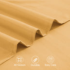 6-Piece Dobby Stripe Printed Bed Sheet Set- Soft as a Hotel Premium Quality
