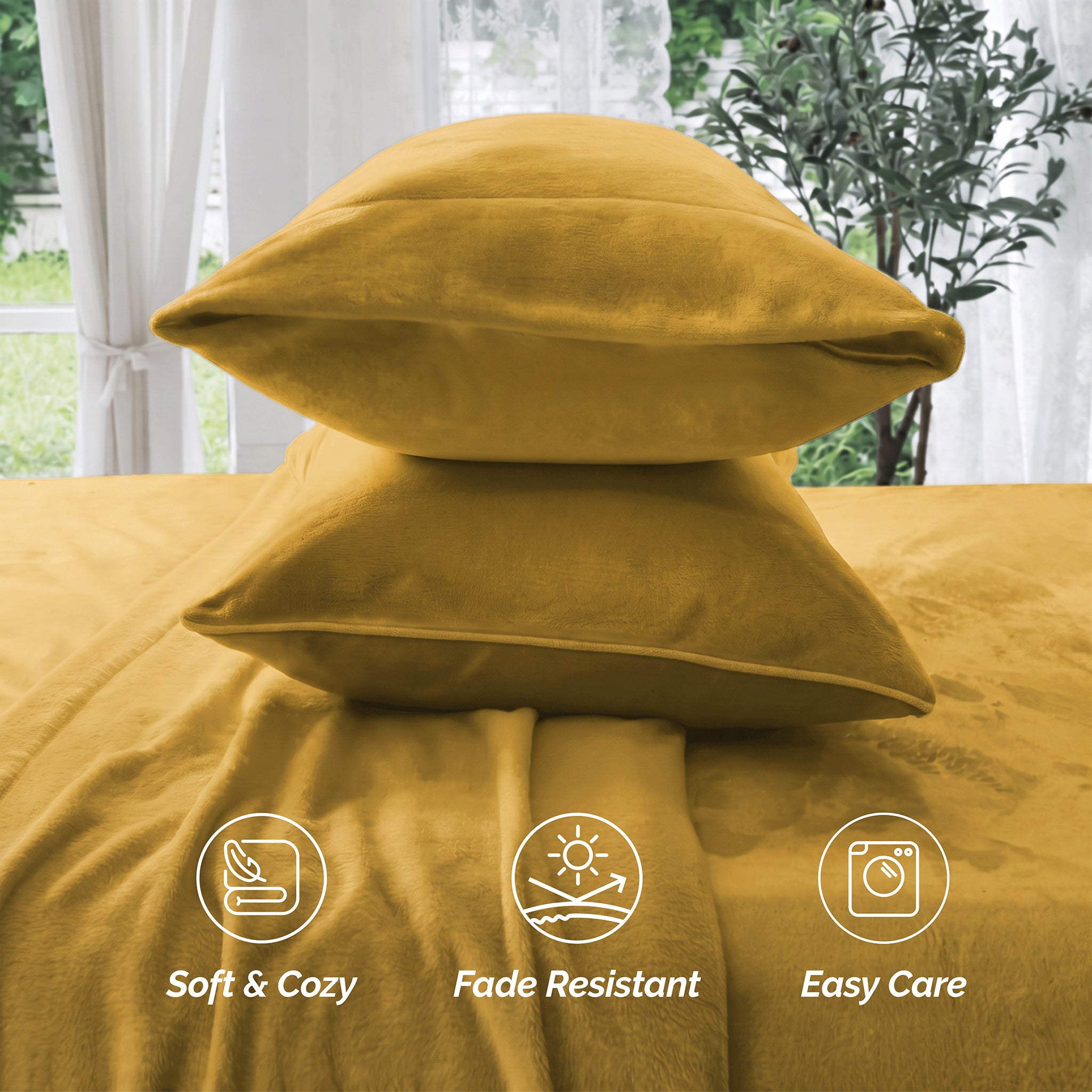 4-Piece Velvet Plush Flannel Sheet Set