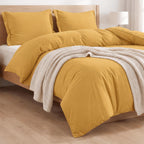 Essential 3-Piece Solid Duvet Cover Set