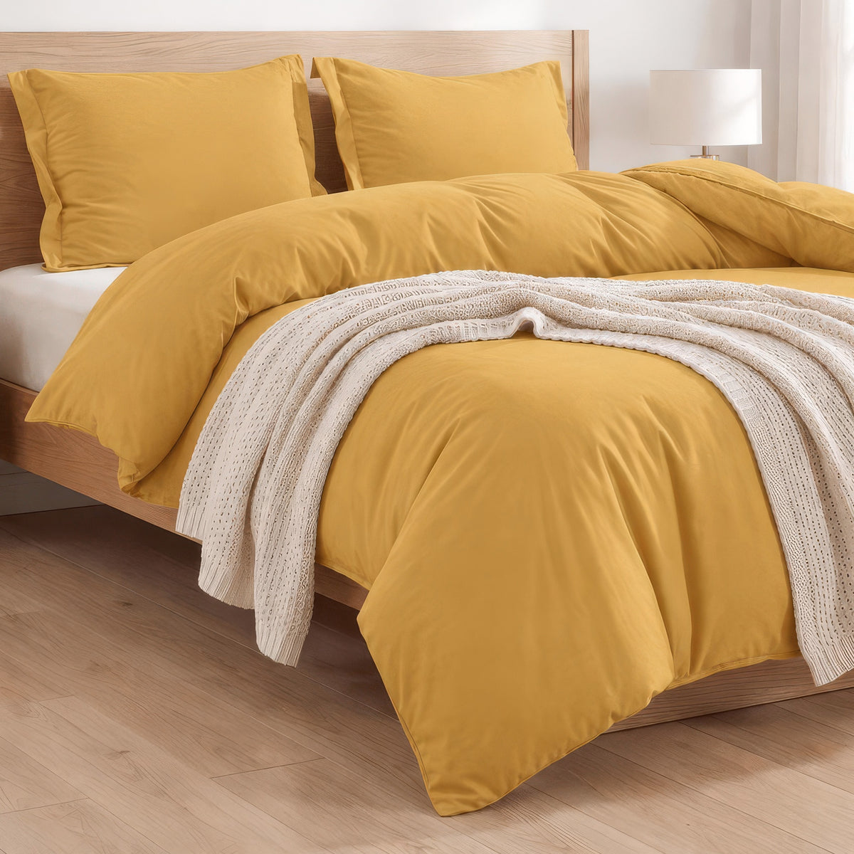 Essential 3-Piece Solid Duvet Cover Set