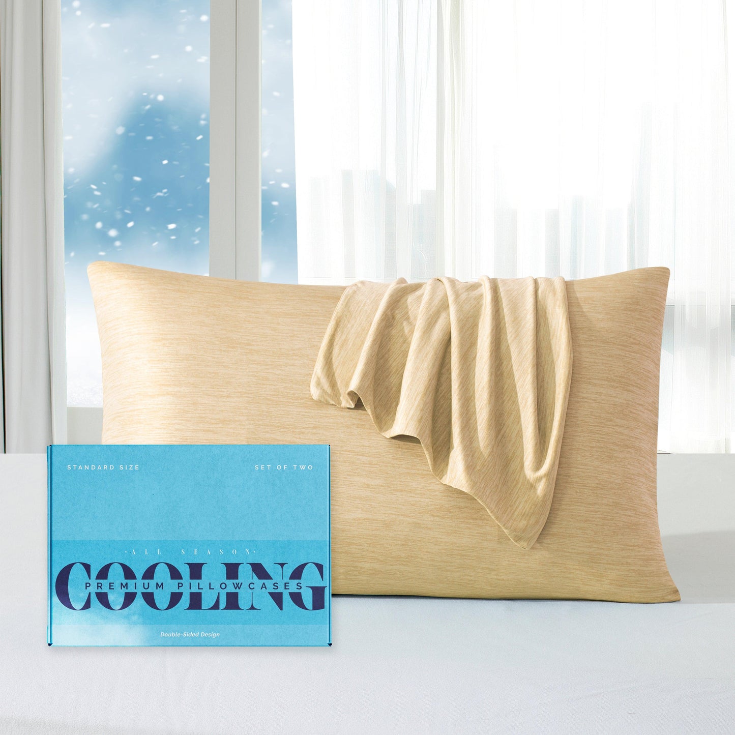 Elegant Comfort Set of 2 Cooling Pillowcases