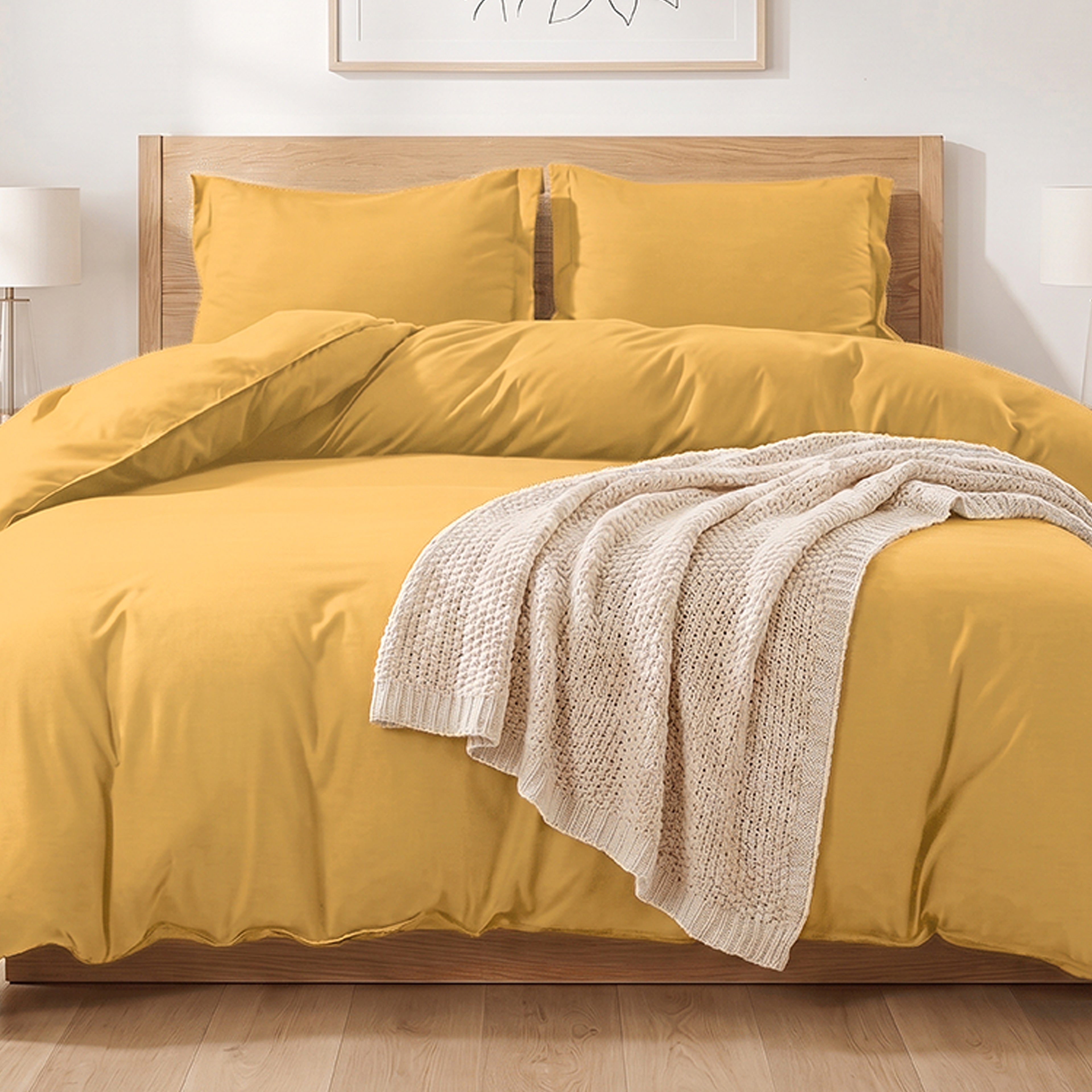 Essential 3-Piece Solid Duvet Cover Set