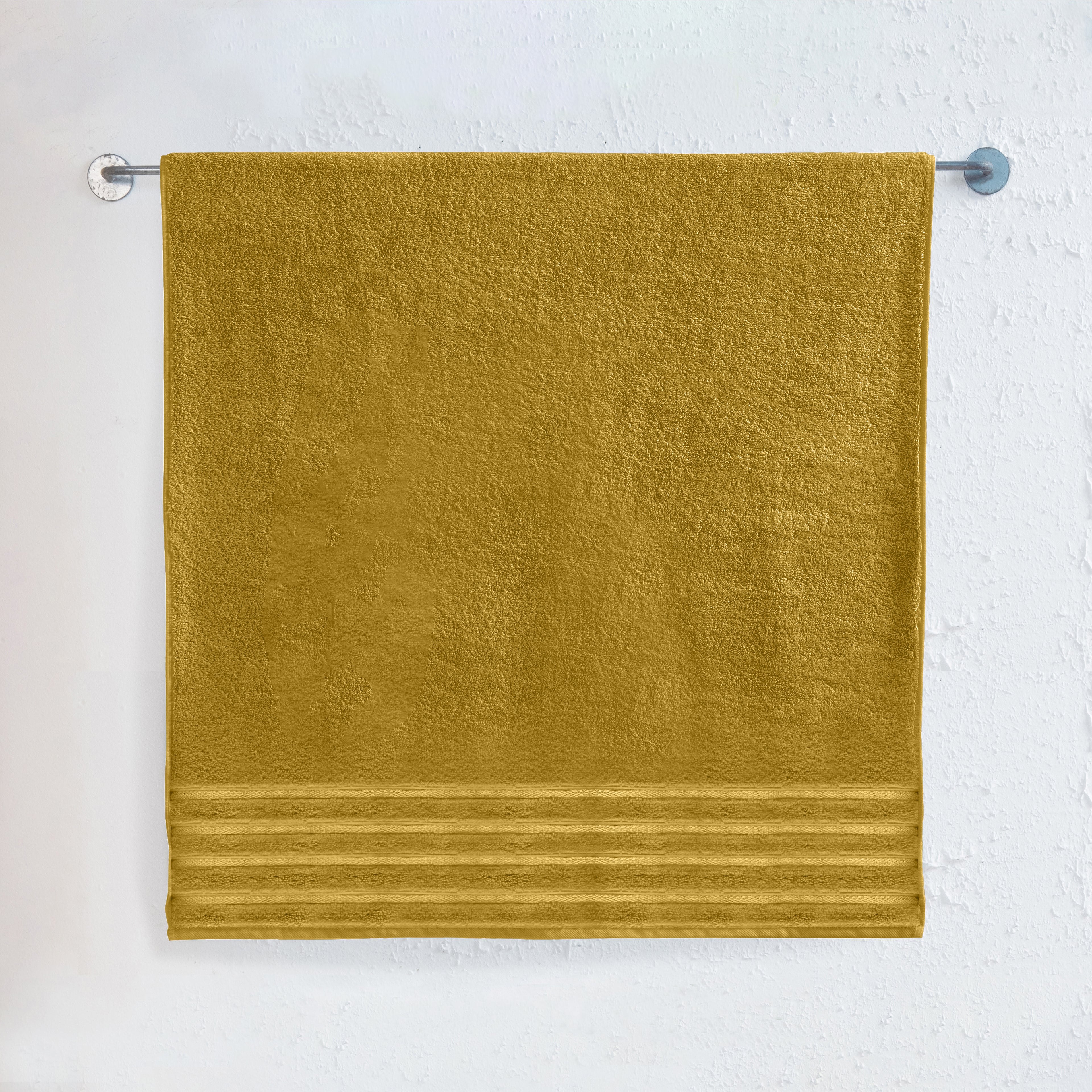 1-Piece Premium Turkish Cotton 4 Lines Stripe Jumbo Towel, 35x 70 inch