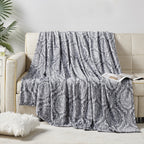 Printed Bed or Oversized Couch Blanket - Lightweight for All Season Warmth