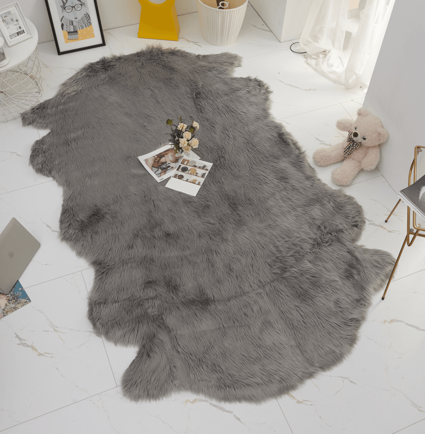 Elegant Comfort 5'x 8' Feet Faux Fur Area Rug