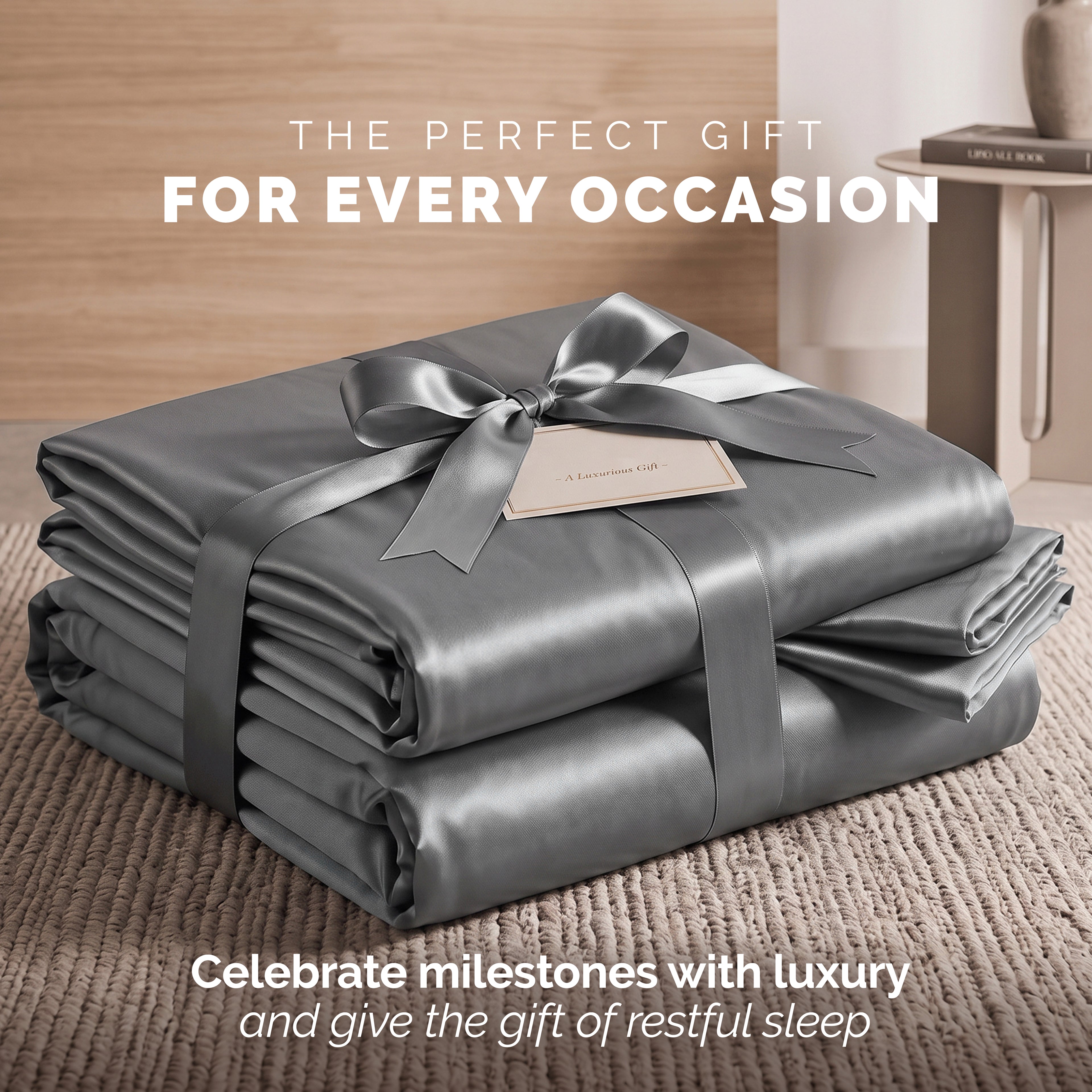 Fine 4-Piece Silky Satin Sheet Set, Moody Shades