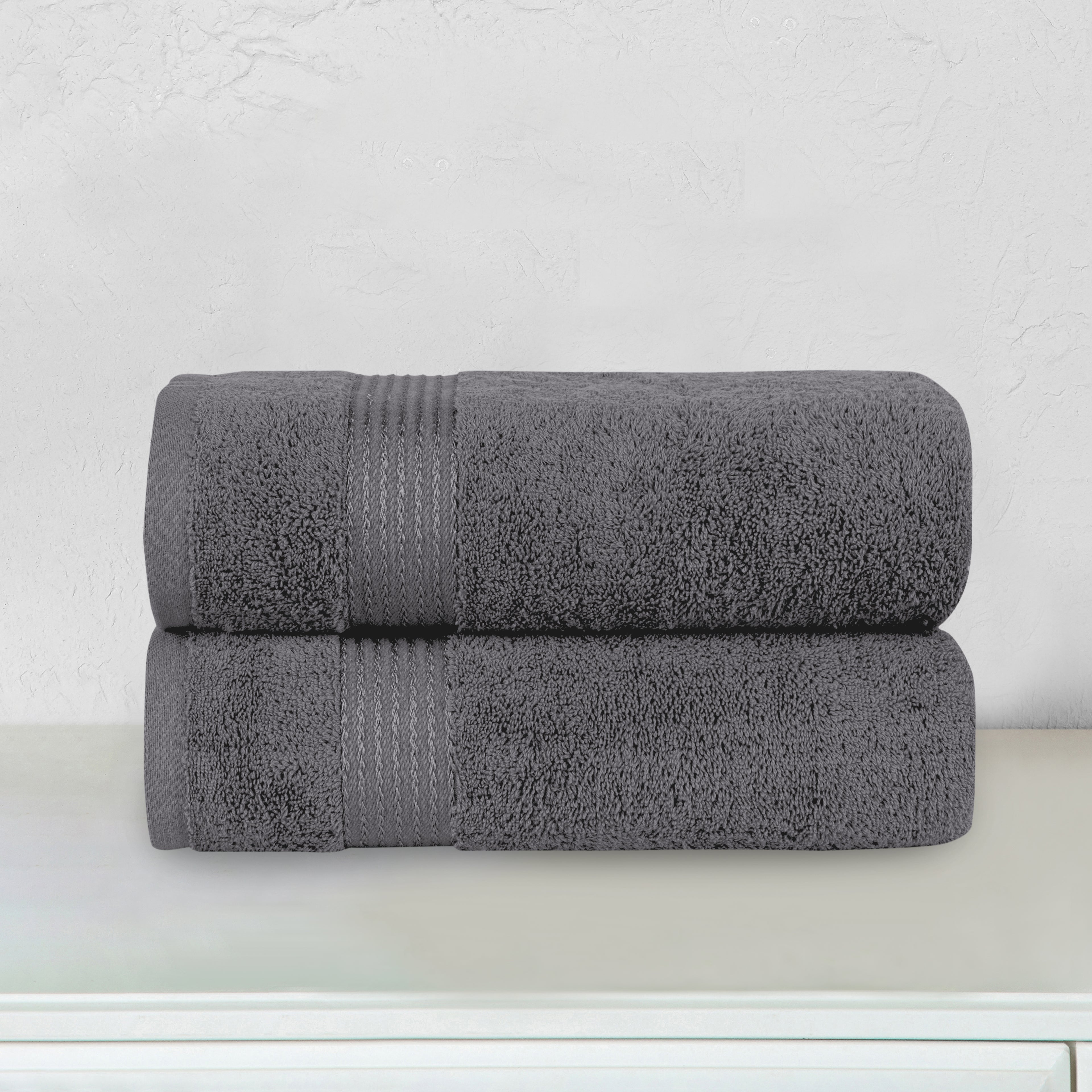 2-Pack Premium Turkish Cotton Bath Towel Set, 27 x 54 inch