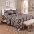 6-Piece Plaid Pattern Bed Sheet Set - Soft as a Hotel Premium Quality