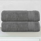 2-Pack Turkish Cotton Three Line Popcorn Bath Towel Set, 27 x 54 inch