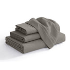 Extra deep 18-24 Inch Pocket 3 Line Embroidery, 4-Piece Sheet Set, Moody Shades